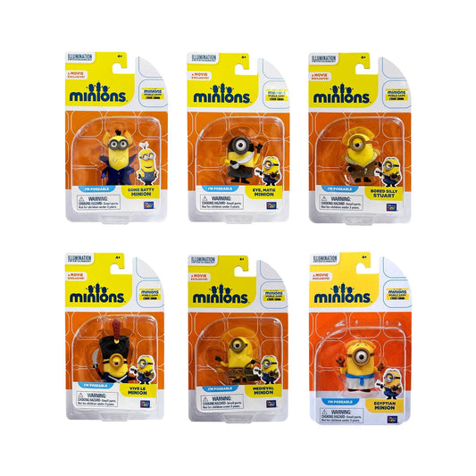 BIG BUNDLE Despicable Me Minions Movie MINION Figures 2" | Bundle of 6 - Bundle Please