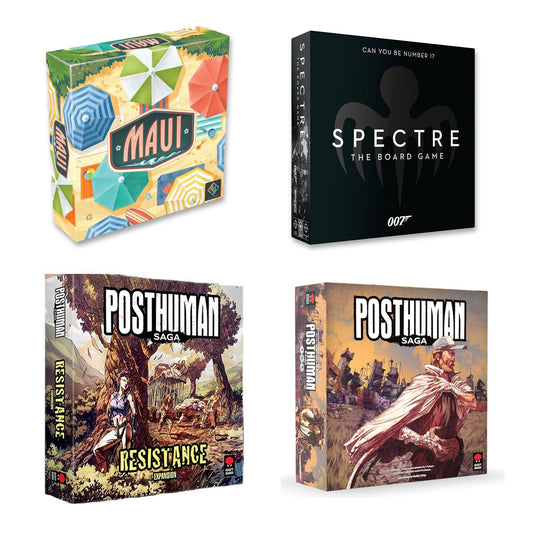 Board Game Bundle | Spectre The Board Game 007 - Maui Board Game - Posthuman - Posthuman Saga: Resistance Expansion | Bundle of 2 - Bundle Please